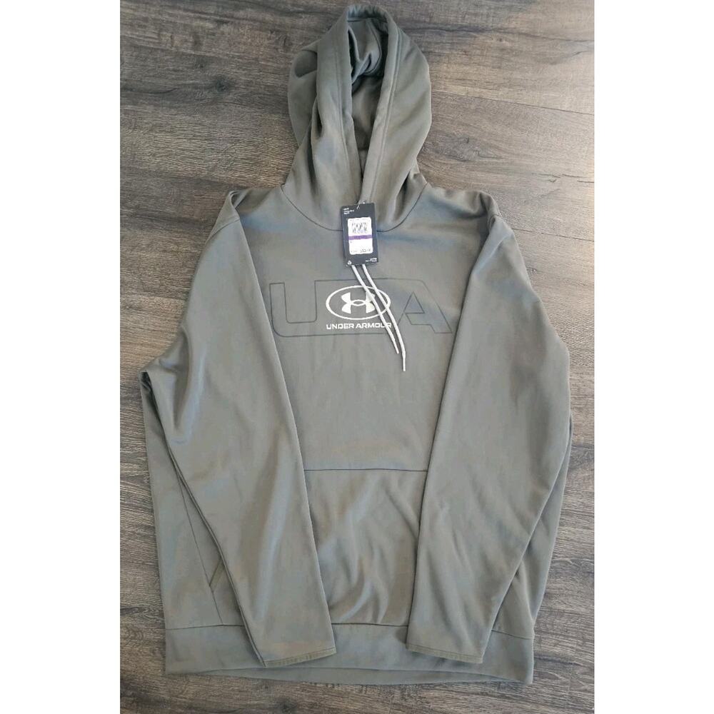 Mens Under Armour UA Wordmark Fleece Sweatshirt Jacket Hoodie Size XXL NWT